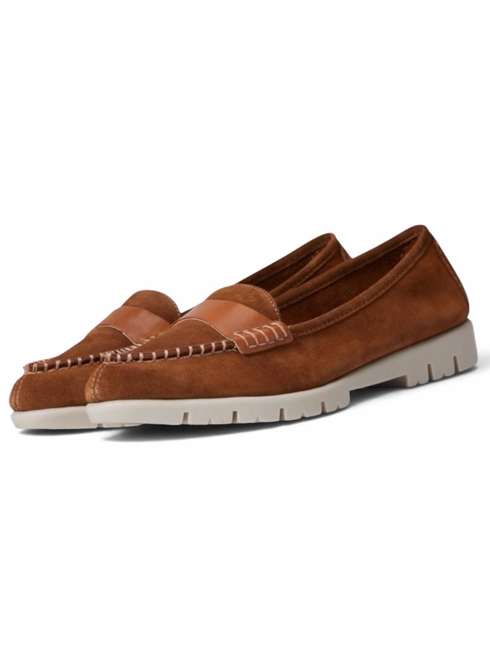 The Flexx Loaf N Suede Leather Penny Loafer Slip On Brown Cuoio 8